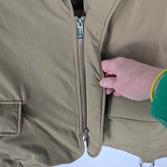 Polo Ralph Lauren Tan Water Repellent Belted Down Jacket Blazer Style Large New - Picture 9 of 13